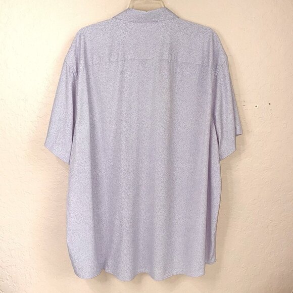Untuckit Fortia Shirt Mens XXXL 3XL Purple White Button Up Camp Commuter Stretch - Picture 3 of 9
